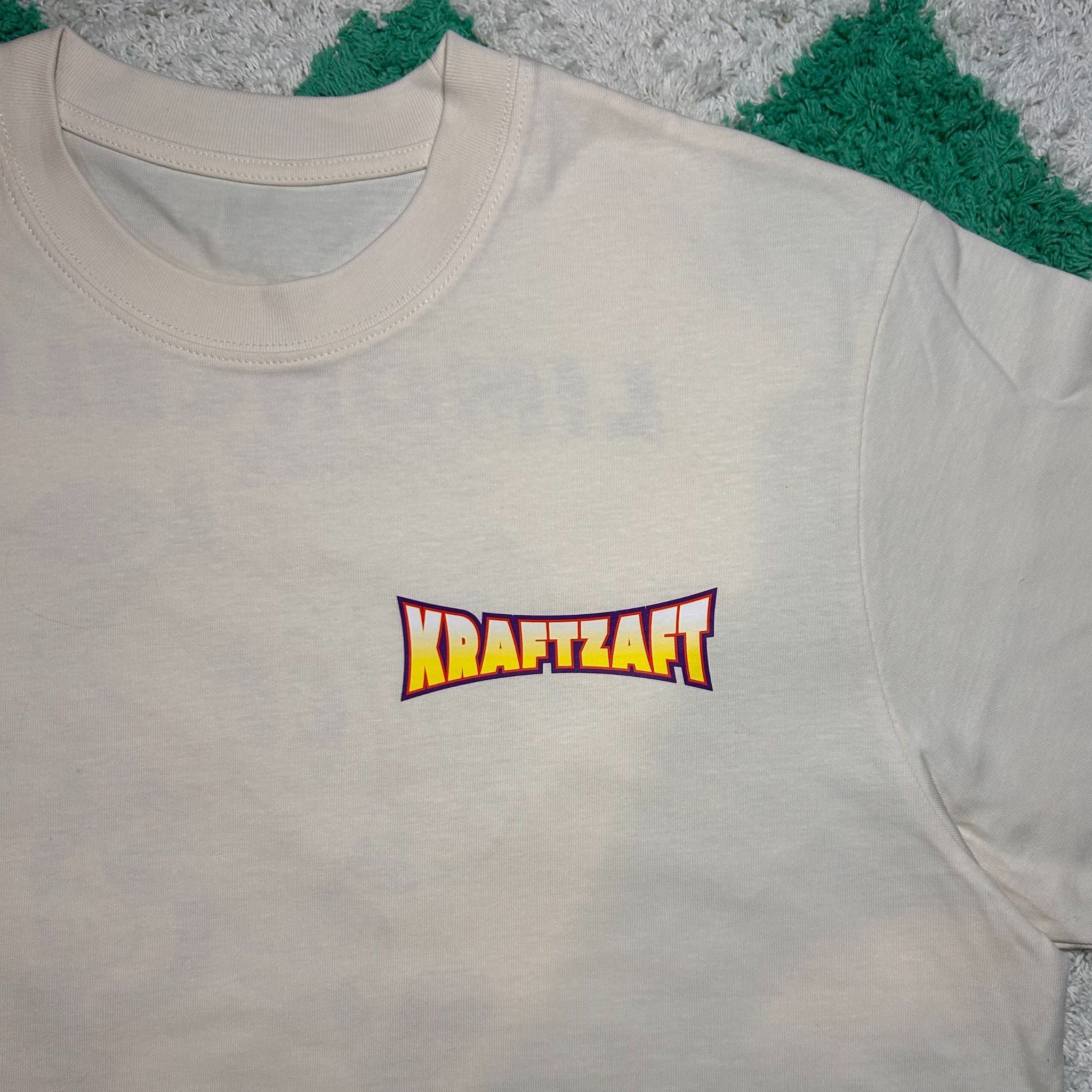 Oversized T-shirt - Off-White / Purple