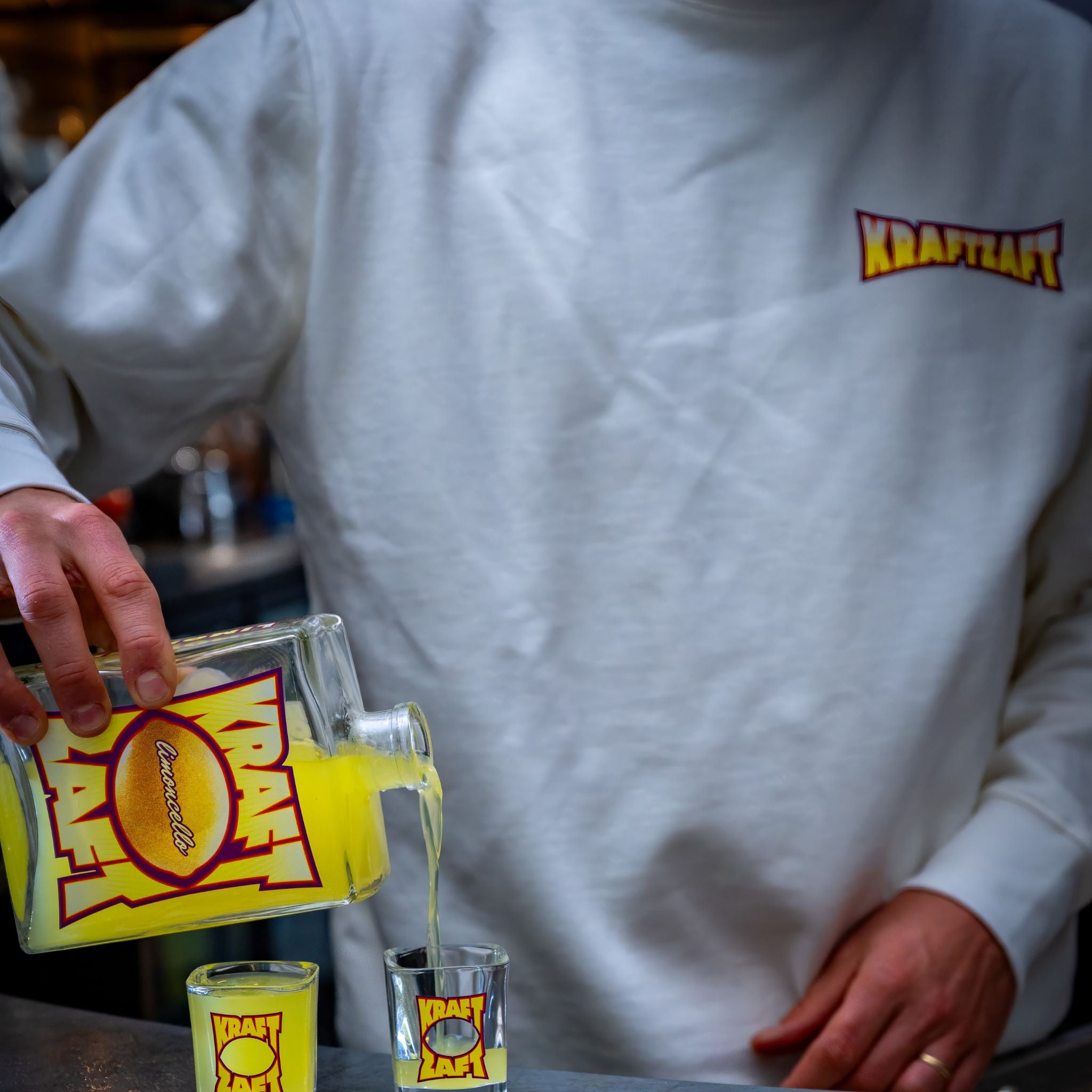 Longsleeve sweater - Off-White / Purple